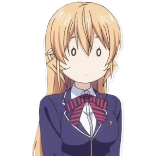 😯 anime, cartoon, character, female, school uniform telegram sticker