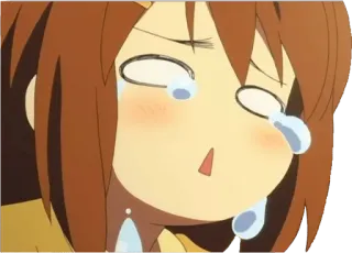 😭 płacz, smutny, anime, kreskówka, łzy, emocjonalny whatsapp sticker