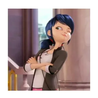 😉 Marinette Dupain-Cheng Miraculous: Tales of Ladybug & Cat Noir Marinette, Ladybug, Miraculous, Dibujos animados, Animación, Adolescente telegram sticker