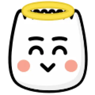 😇 lindo, ángel, halo, kawaii, inocente, pegatina telegram sticker