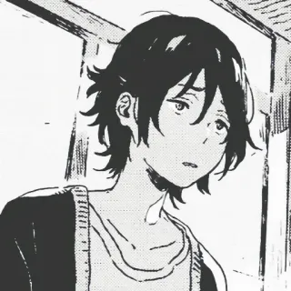 🌼 Anime, Manga, Porträt, Charakter, Traurig, Emo telegram sticker