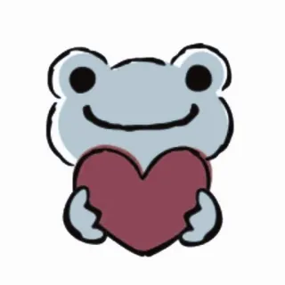 💌 лягушка, сердце, любовь, милый, мультфильм telegram sticker