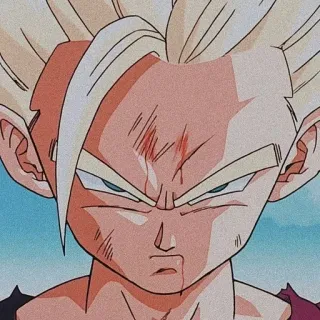 🔥 Gohan Dragon Ball 动漫, 悟饭, 龙珠, 超级赛亚人, 格斗, 血 telegram sticker