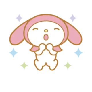 ✳️ My Melody ซานริโอ, น่ารัก, คาวาอิ, กระต่าย, สีชมพู, การ์ตูน, ตัวละคร telegram sticker