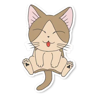 😛 แมว, น่ารัก, สัตว์, สัตว์เลี้ยง, การ์ตูน telegram sticker