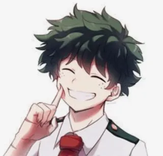 😂 Izuku Midoriya My Hero Academia Izuku Midoriya, My Hero Academia, anime, manga, uśmiech, słodki, bohater telegram sticker