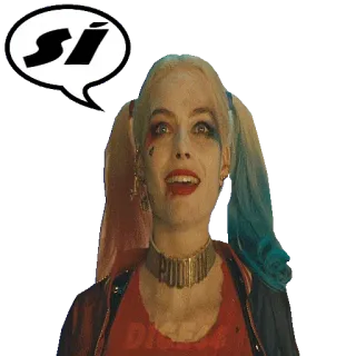👍 Harley Quinn Suicide Squad Sí Harley Quinn, Suicide Squad, DC Comics, Sticker Film, Margot Robbie, Personnage BD telegram sticker