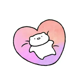 ⛲️ gatto, cuore, carino, animale, adesivo, kawaii telegram sticker