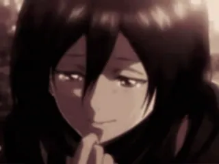 🥺 Mikasa Ackerman Attack on Titan Anime, Mädchen, Charakter, Japanisch, Manga, Kunst telegram sticker