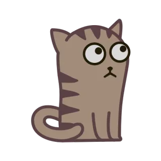 😳 Katze, Tier, Cartoon, Aufkleber, süß whatsapp sticker