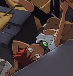 🥴 Ed Cowboy Bebop Anime, Dibujos animados, Espacio, Perro, Cowboy Bebop, Edward Wong Hau Pepelu Tivrusky IV telegram sticker