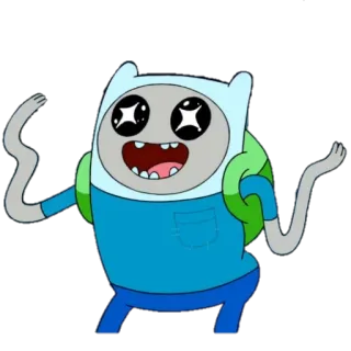 😃 Finn Adventure Time Cartoon, Adventure Time, Finn der Mensch, Figur, animiert telegram sticker