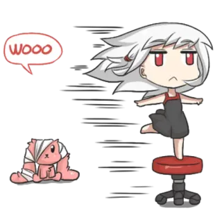 🍃 WOOO anime, chibi, cute, cartoon, sticker telegram sticker