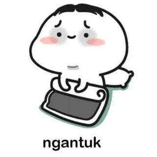 🌔 ngantuk schläfrig, müde, Cartoon, süß telegram sticker