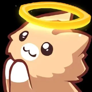 🐱 chat, ange, auréole, mignon, kawaii, animal telegram sticker