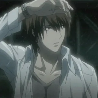 ⚖ Light Yagami Death Note Anime, Death Note, Light, Yagami, Manga telegram sticker