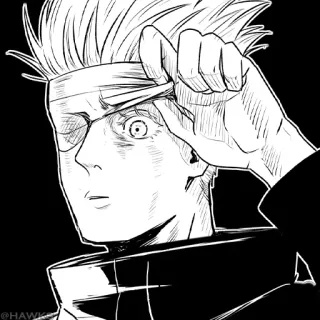 😮 Gojo Satoru Jujutsu Kaisen Gojo Satoru, Jujutsu Kaisen, Anime, Manga, Personnage, Sticker telegram sticker