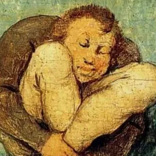 😢 睡眠, アート, 絵画, 男性, 歴史的, 古い telegram sticker