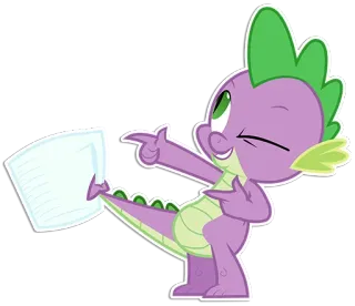 👈 Spike My Little Pony Spike, My Little Pony, cartoon, dragon, character, sticker telegram sticker
