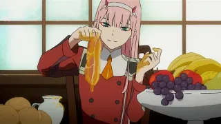 🍔 Zero Two Darling in the Franxx Anime, Charakter, Zero Two, Darling in the Franxx, Essen, Nahrung telegram sticker