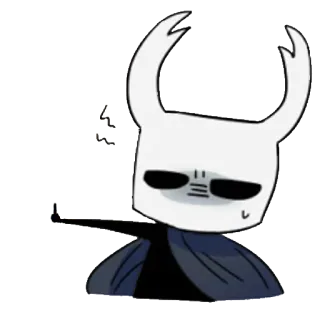 🖕 The Knight Hollow Knight Videojuego, Personaje, Acción, Aventura, Juego indie telegram sticker