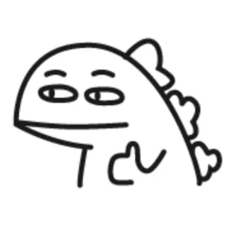 🦖 dinosaure, dessin animé, doigt d'honneur, offensant, geste telegram sticker