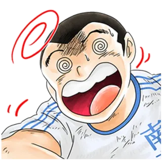 😵 anime, stordito, cartoni animati, arrabbiato, sport telegram sticker