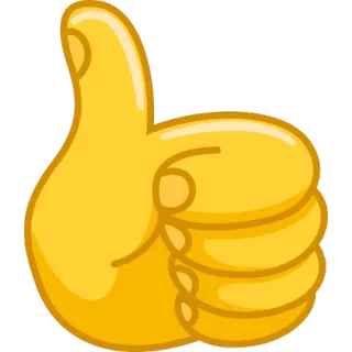 👍 Emoji, Pouce levé, Approbation, J'aime, Bien, OK telegram sticker