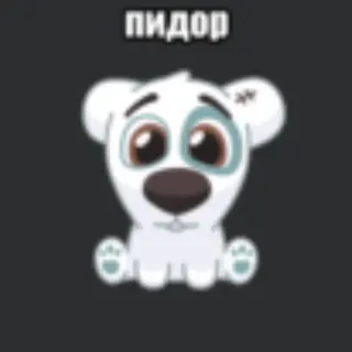 💥 пидор belediging, aanstootgevend, scheldwoord, russisch, hond, cartoon telegram sticker