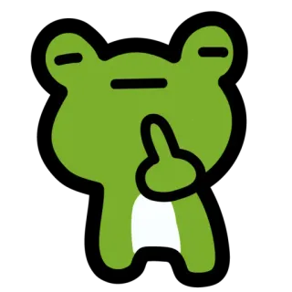 🖕 rã, dedo do meio, rude, ofensivo, desenho animado, gesto telegram sticker