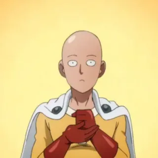 😶 Saitama One-Punch Man one punch man, saitama, anime, eroe, potente, calvo telegram sticker
