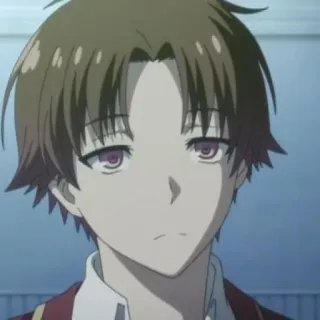 🏫 Kiyotaka Ayanokoji Classroom of the Elite Anime, Cheveux bruns, Personnage animé, Classroom of the Elite, Kiyotaka Ayanokoji whatsapp sticker