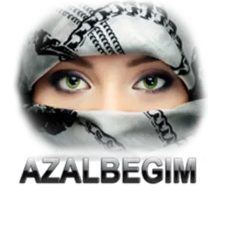 😊 AZALBEGIM Frau, Augen, Schal, Porträt, Islamisch, Gesicht telegram sticker