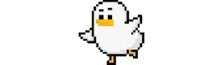🐥 pato, pixel art, animal, pájaro, pixel telegram sticker