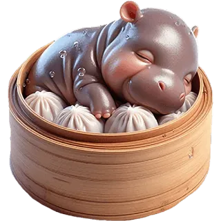 Бегемотик 3 @Nyasticks telegram stickers