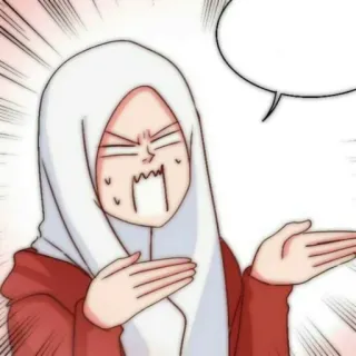 📚 dibujos animados, hiyab, mujer, anime telegram sticker