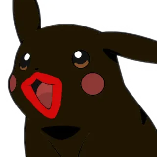 💩 Pikachu ปิกาจู, โปเกมอน, การ์ตูน, อนิเมะ, แฟนอาร์ต telegram sticker