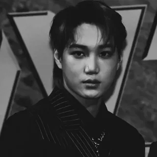 ⛓ Kai kpop, idol, portret, piosenkarz, muzyka telegram sticker