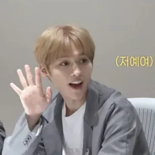 👋 (저예여) kpop, saludo, coreano, ídolo whatsapp sticker