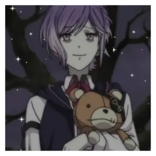 🧁 Kanato Sakamaki Diabolik Lovers Anime, Vampir, Boneka beruang, Gotik, Bishonen telegram sticker