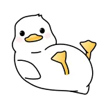 🏖 duck, cute, animal, cartoon, kawaii, bird, sticker whatsapp sticker