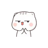 😏 fofo, gato, kawaii, adesivo, animal, expressão telegram sticker