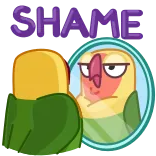 😑 SHAKE oiseau, miroir, reflet, secouer telegram sticker