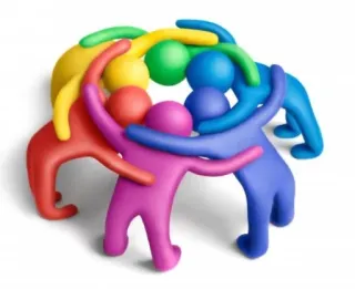 👯‍♀️ teamwork, unity, together, friends, group telegram sticker