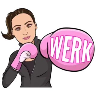 🥊 WERK ボクシング, 漫画, Bitmoji, モチベーション, ワークアウト, フィットネス telegram sticker