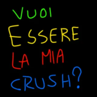 🥰 VUOI ESSERE LA MIA CRUSH? 이탈리아어, 짝사랑, 사랑, 질문, 관계, 질문 telegram sticker