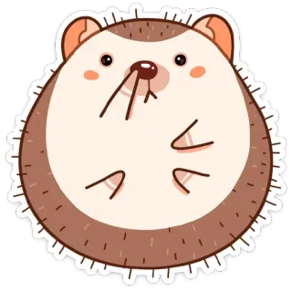 🤤 เม่น, สัตว์, น่ารัก, สติกเกอร์, การ์ตูน, ภาพประกอบ telegram sticker