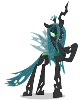 😌 Queen Chrysalis My Little Pony Pônei, Rainha, Chrysalis, Vilão, MLP, Monstro, Changeling telegram sticker