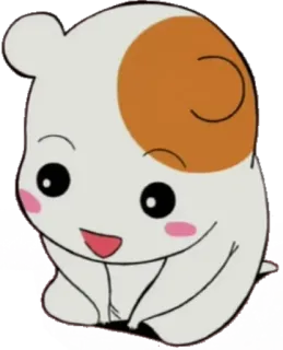 😞 słodki, chomik, zwierzę, kreskówka telegram sticker