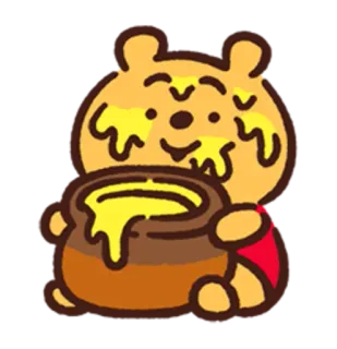 🐻 Winnie the Pooh winnie the pooh, beruang, madu, lucu, kartun whatsapp sticker